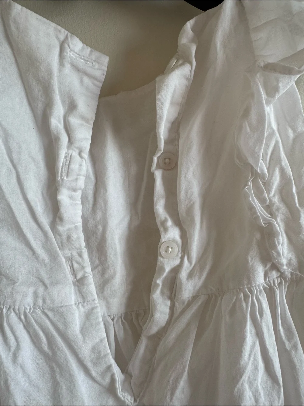 OshKosh B'gosh White Ruffled Cotton Sundress